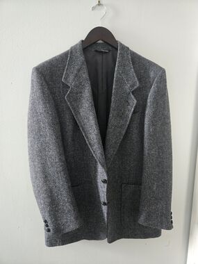 Harris Tweed Herringbone Wool Blazer 40R